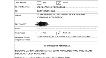 Foto : Bukti Lapdu Masyarakat Hasil History Payment Konsumen Hanya Bayar Angsuran 4x Cicilan.